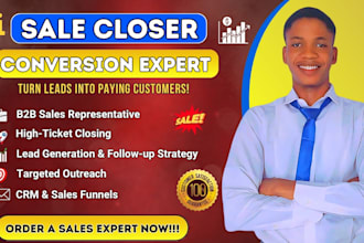 high ticket sales closer sales representative b2b lead generation for saas sales
