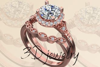design custom 3d cad engagement rings, wedding bands, couple rings and grillz