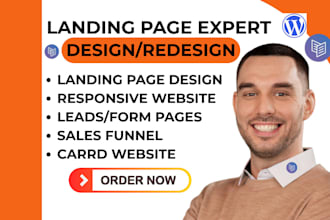 design carrd website redesign worpress elementor landing page design carrd co