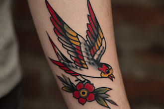 traditional old school tattoo design