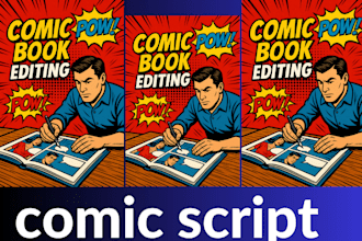 be your comic book illustration  graphic novels, comic strip comics book artist
