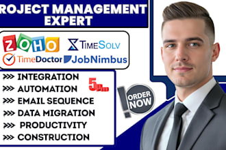 do cruixie zoho projects timedoctor timesolv jobnimbus followup boss automation