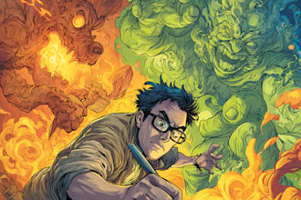 comic book illustration with comic book illustrator