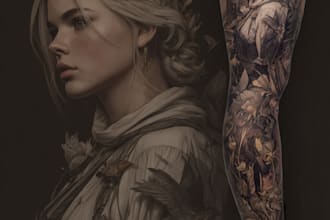 create a tattoo design of tattoo sleeve