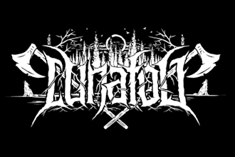 create black metal, death metal, gothic font logo