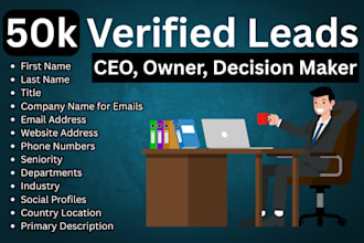 provide 50k usa ceo b2b lead generation, owner decision maker list
