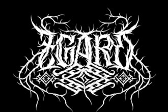 create black, death metal, grindcore deathcore band logo