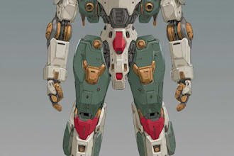 design mecha robot character sheet design