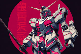 convert your gundam to vector art