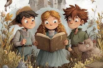 do children book illustrations, comic illustrations