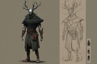 draw a famous fantasy horror character design