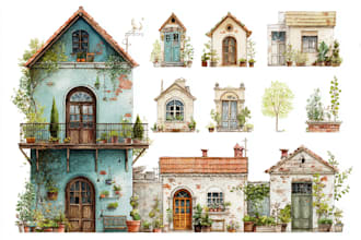 a watercolor house illustration