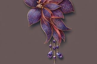 draw a jewelry design, illustration or a sketch of jewelry