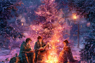 do illustrate christmas fantasy,fiction book cover