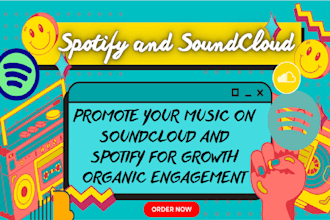 promote your music on soundcloud and spotify for real growth organic engagement