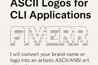 design a custom ascii logo for your cli or readme file