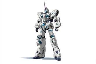 make a mecha robot,armor,gundam in anime or realism style