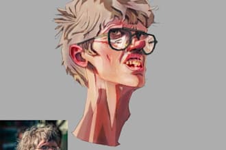 do stylized digital portrait illustration in my art style