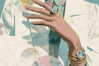 do  a jewelry design, illustration or a sketch of jewelry