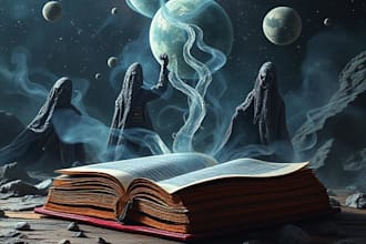 do sci fi horror and fantasy scene concept art illustrations