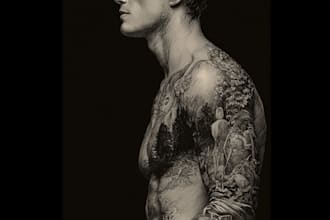 create unique custom tattoo design for you, sleeve tattoo
