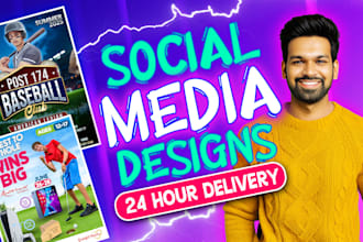 be your graphic designer for creative social media, facebook ads