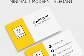 design professional and unique business card