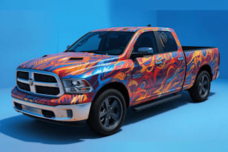 design a custom vehicle wrap, cars, pickups, trailers, etc