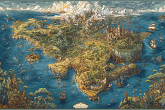 do fantasy map illustration for map