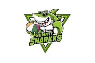 design sharks beach ball team logo