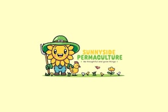 design unique start family farm logo