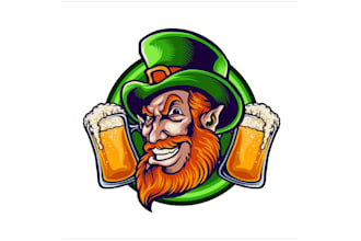 design creative oktoberfest mascot logo with unlimited revision