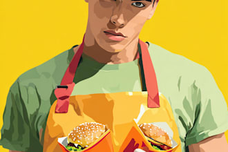 make food pop art of your food