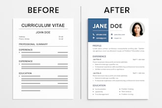design a job winning, modern resume or CV tailored for your industry