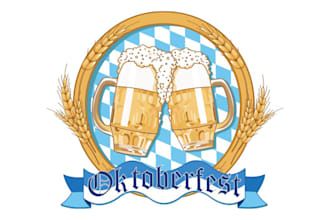 make a high quality oktoberfest mascot logo design  in one day