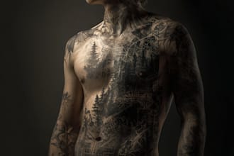 create minimalist or geometric tattoo designs