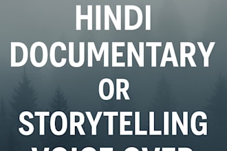 record an engaging hindi documentary or storytelling voice over