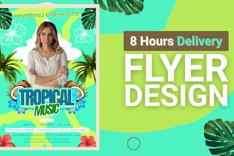 make modern event, party flyer flyer,birthday design in 6 hours