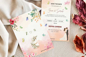 design elegant watercolor invitation cards