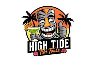 design tiki boat tour logo