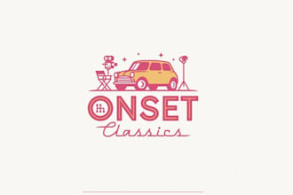 design car rental event planners production logo
