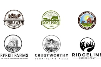 create a unique and vintage farm logo design