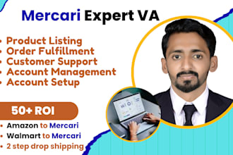 be your mercari drop shipping , 2 step VA and account setup