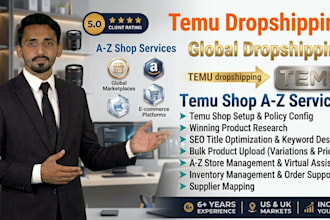 setup temu shop, temu product listing, product upload, and temu store management