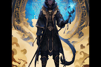 create original fantasy characters, fanart, and fantasy portraiture