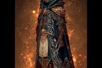 make artwork for fictional fantasy characters