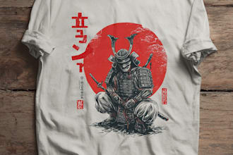 make a japanese t shirt design