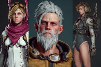 create modeling low poly character ready for game