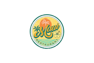 design vintage custom premium beach seafood restaurant logo