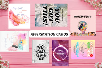 design printable custom motivational and affirmation cards